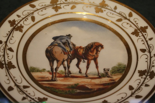 Юсуповский фарфор: Тарелка с рисунком, скопированным с гравюры