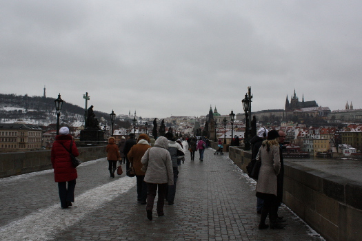 Прага: на Карловом мосту